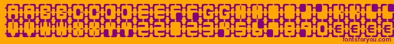 Reoxy Font – Purple Fonts on Orange Background