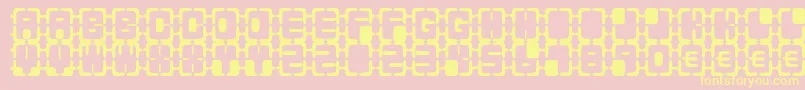 Reoxy Font – Yellow Fonts on Pink Background