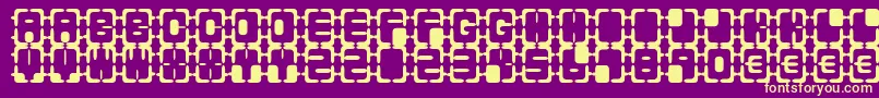 Reoxy Font – Yellow Fonts on Purple Background