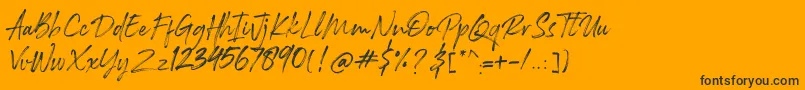 Rockness Font – Black Fonts on Orange Background