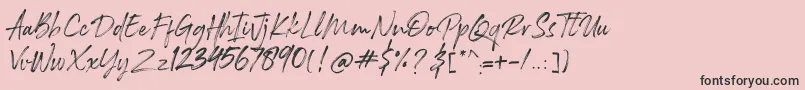 Rockness Font – Black Fonts on Pink Background