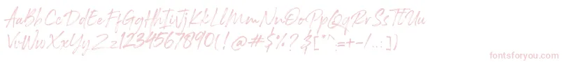 Rockness Font – Pink Fonts on White Background