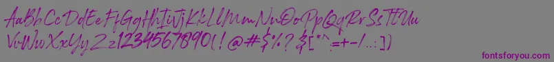 Rockness Font – Purple Fonts on Gray Background