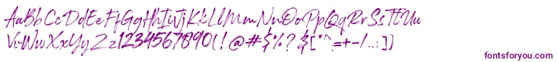 Rockness Font – Purple Fonts on White Background