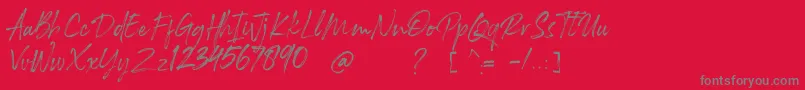 fuente Rockness – Fuentes Grises Sobre Fondo Rojo