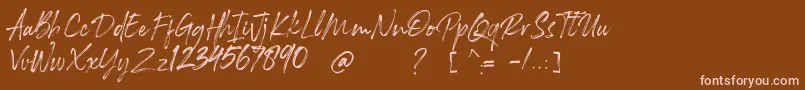 Rockness Font – Pink Fonts on Brown Background