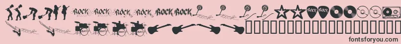 ROCKS    Font – Black Fonts on Pink Background