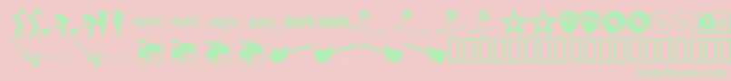 ROCKS   -Schriftart – Grüne Schriften auf rosa Hintergrund
