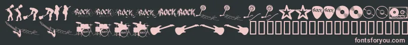 ROCKS    Font – Pink Fonts on Black Background