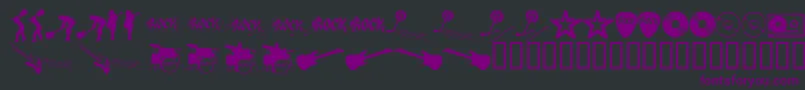 ROCKS    Font – Purple Fonts on Black Background