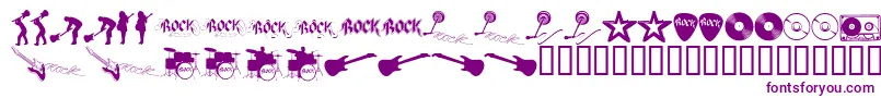 ROCKS    Font – Purple Fonts on White Background