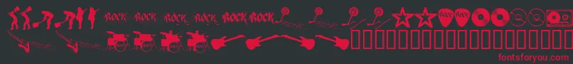 ROCKS    Font – Red Fonts on Black Background