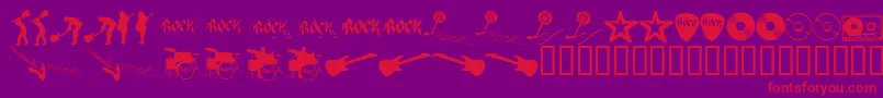 ROCKS    Font – Red Fonts on Purple Background