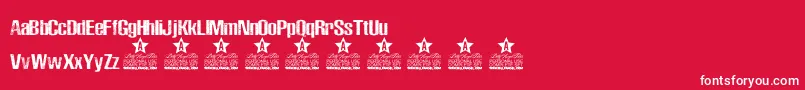Rocks Personal Use Font – White Fonts on Red Background