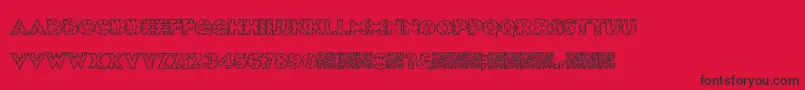 RockSolid Font – Black Fonts on Red Background