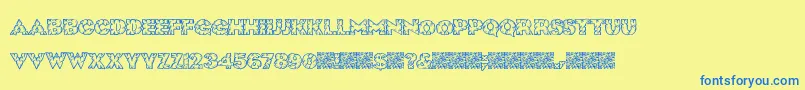 RockSolid Font – Blue Fonts on Yellow Background