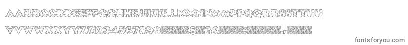 RockSolid-fontti – harmaat kirjasimet valkoisella taustalla