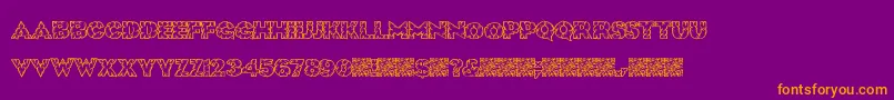 RockSolid Font – Orange Fonts on Purple Background