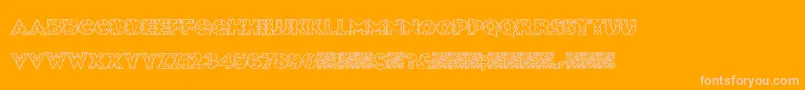 RockSolid Font – Pink Fonts on Orange Background