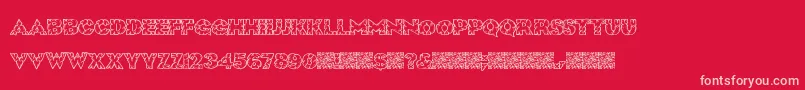 RockSolid Font – Pink Fonts on Red Background