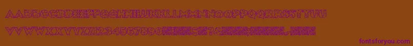 RockSolid Font – Purple Fonts on Brown Background