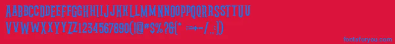 フォントrockstar free personal use – 赤い背景に青い文字