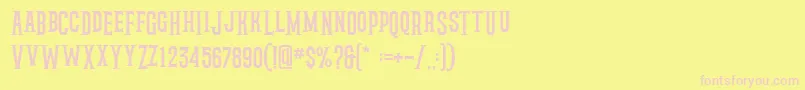 rockstar free personal use Font – Pink Fonts on Yellow Background