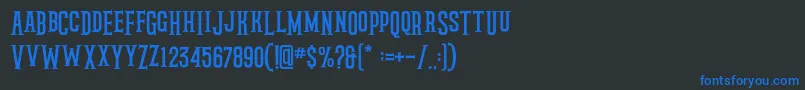 rockstar Font – Blue Fonts on Black Background