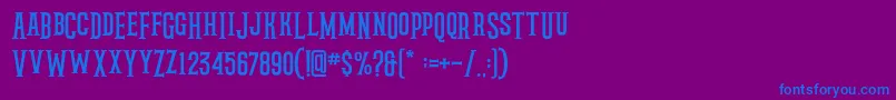 rockstar Font – Blue Fonts on Purple Background