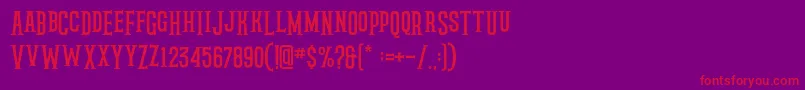 rockstar Font – Red Fonts on Purple Background