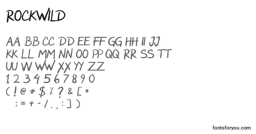 Rockwild (138967)フォント–アルファベット、数字、特殊文字