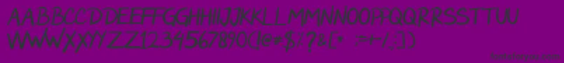 Rockwild-Schriftart – Schwarze Schriften auf violettem Hintergrund