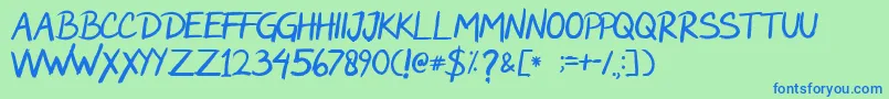 Rockwild Font – Blue Fonts on Green Background