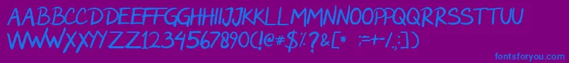 Rockwild Font – Blue Fonts on Purple Background