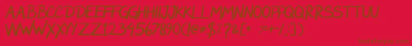 Rockwild Font – Brown Fonts on Red Background