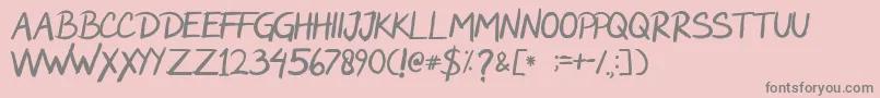 Rockwild Font – Gray Fonts on Pink Background