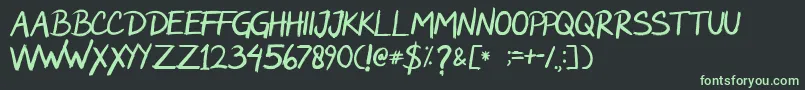 Rockwild Font – Green Fonts on Black Background