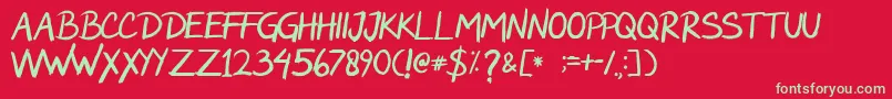 Rockwild Font – Green Fonts on Red Background