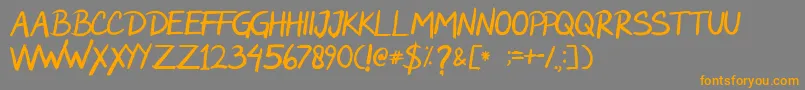 Rockwild Font – Orange Fonts on Gray Background