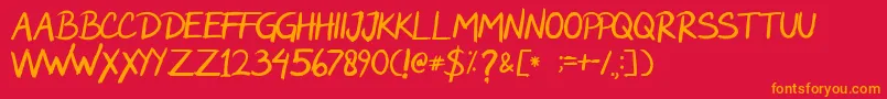 Rockwild Font – Orange Fonts on Red Background