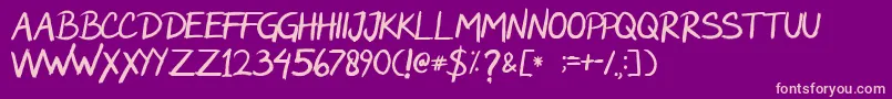 Rockwild Font – Pink Fonts on Purple Background