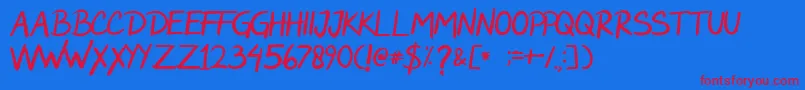 Rockwild Font – Red Fonts on Blue Background