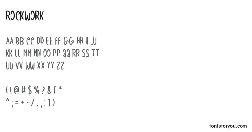 Шрифт Rockwork (138969) – алфавит, цифры, специальные символы