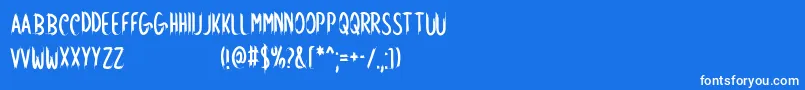 Rockwork-fontti – valkoiset fontit sinisellä taustalla