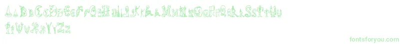 HalloweenHappy Font – Green Fonts on White Background