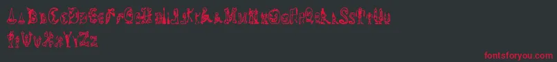 HalloweenHappy Font – Red Fonts on Black Background