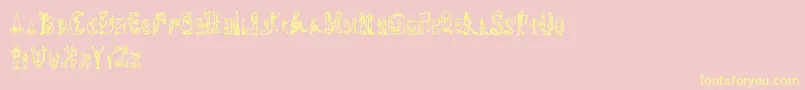 HalloweenHappy Font – Yellow Fonts on Pink Background