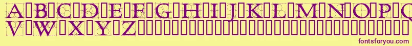 ROD      Font – Purple Fonts on Yellow Background