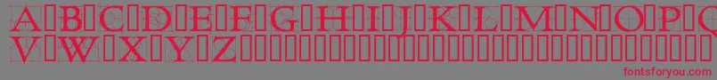 ROD     -Schriftart – Rote Schriften auf grauem Hintergrund