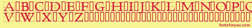 ROD      Font – Red Fonts on Yellow Background